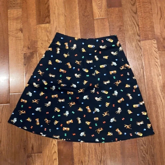 VINTAGE  style O chirly holiday A line mini Skirt Size Medium - Picture 3 of 10